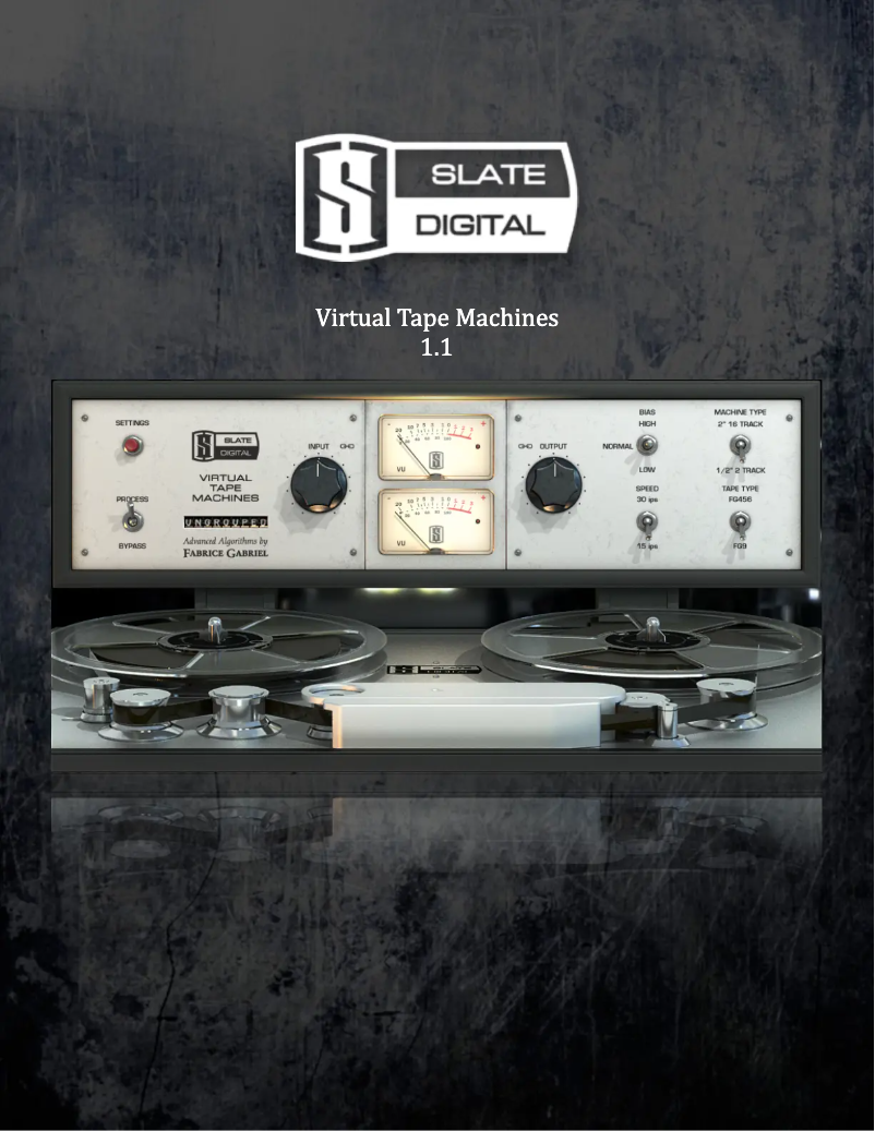 Page 1 de la notice Manuel utilisateur Slate Digital Virtual Tape Machines