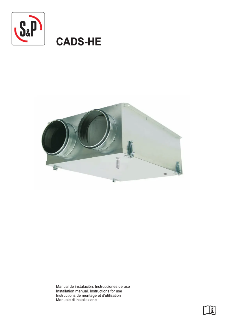 Page 1 de la notice Manuel utilisateur Soler & Palau CADS-HE