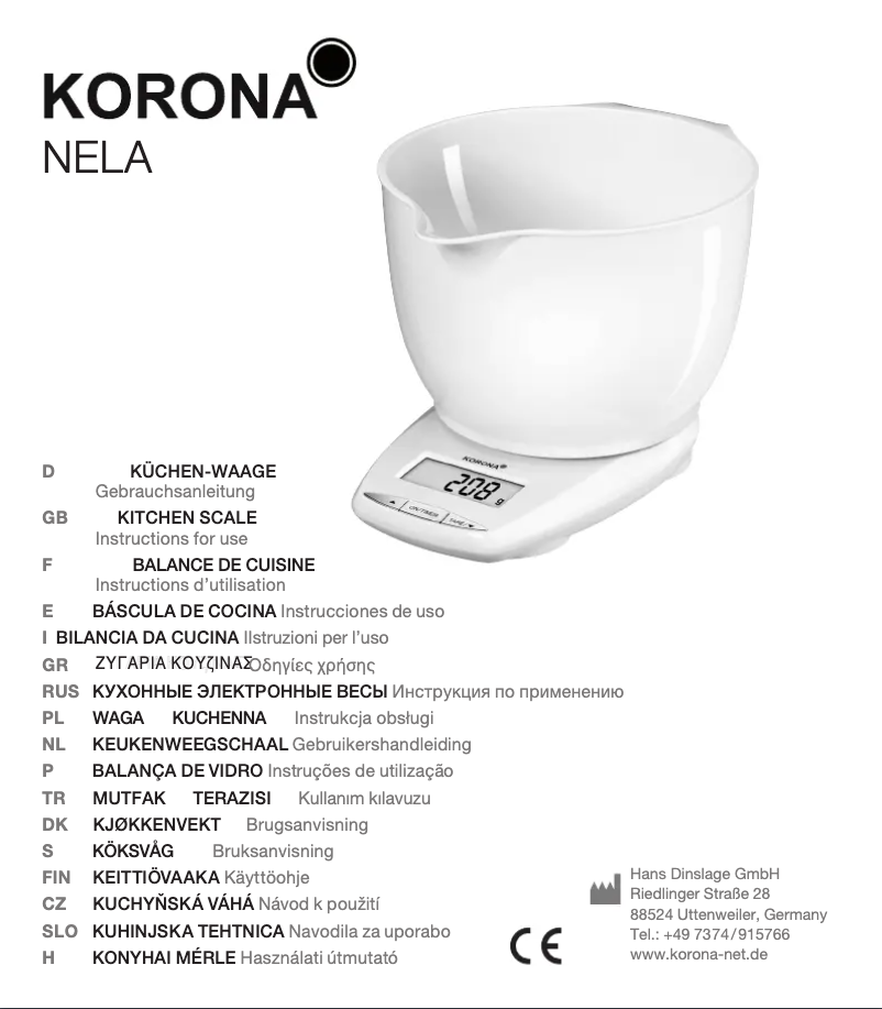 Página 1 del manual Manual de usuario Korona Nela