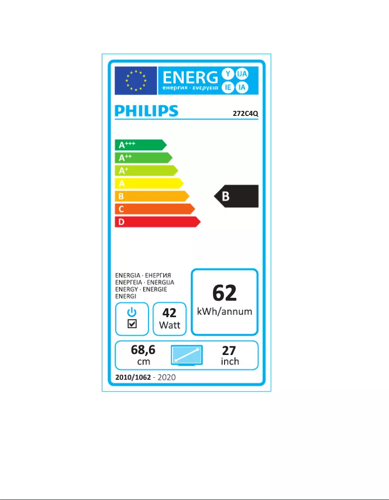Page 1 de la notice Label énergétique Philips Fidelio M2BT