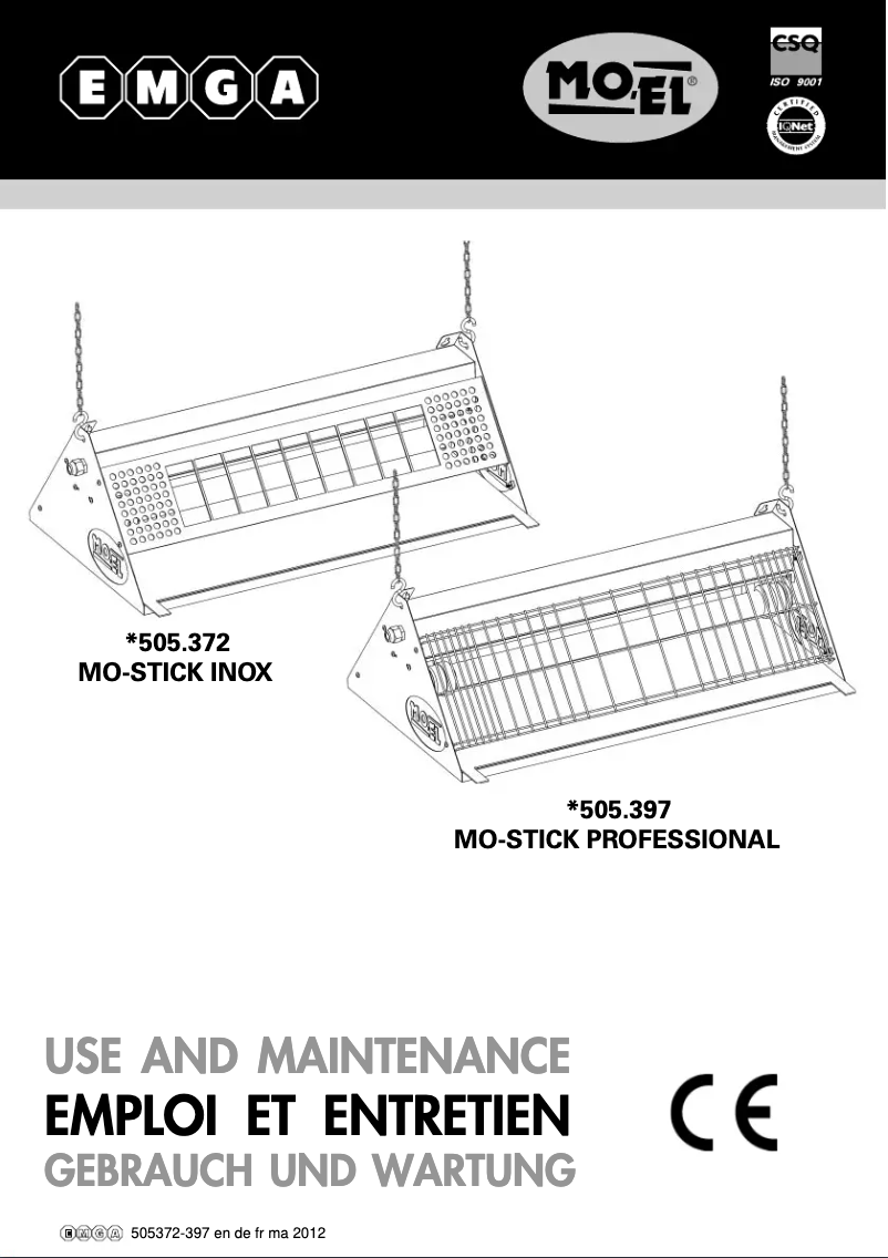 Image de la première page du manuel de l'appareil Mo-Stick 505397