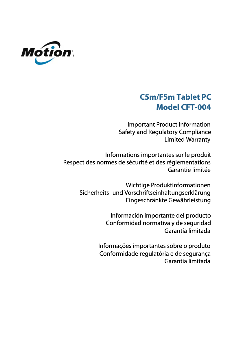 Image de la première page du manuel de l'appareil F5m