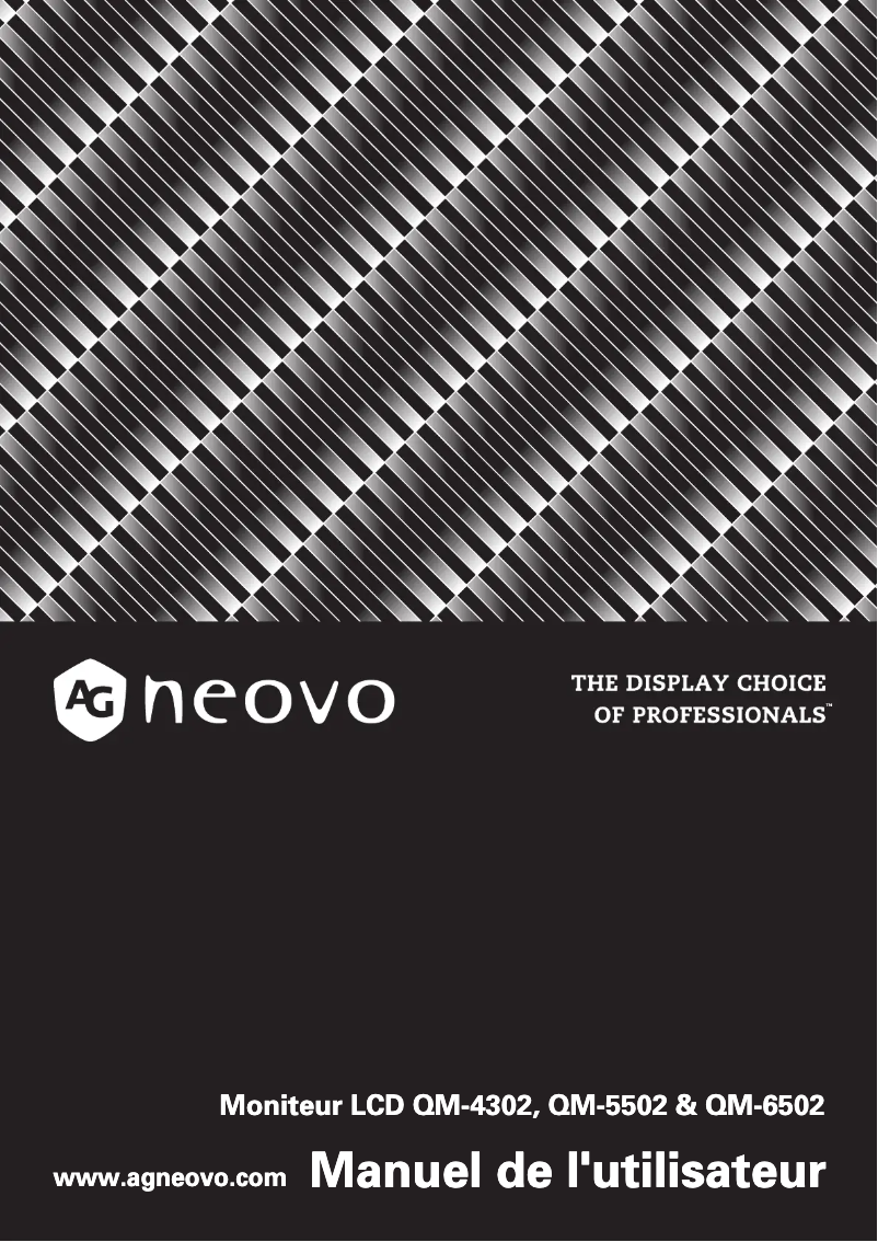 Page 1 de la notice Manuel utilisateur AG Neovo QM-6502
