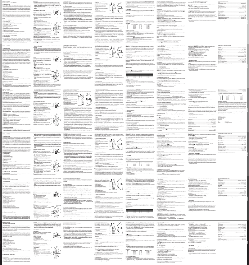 Page 1 de la notice Manuel utilisateur Midland G7E XT