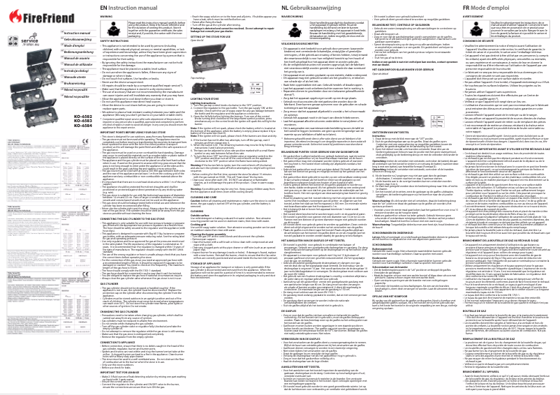 Image de la première page du manuel de l'appareil KO-6582