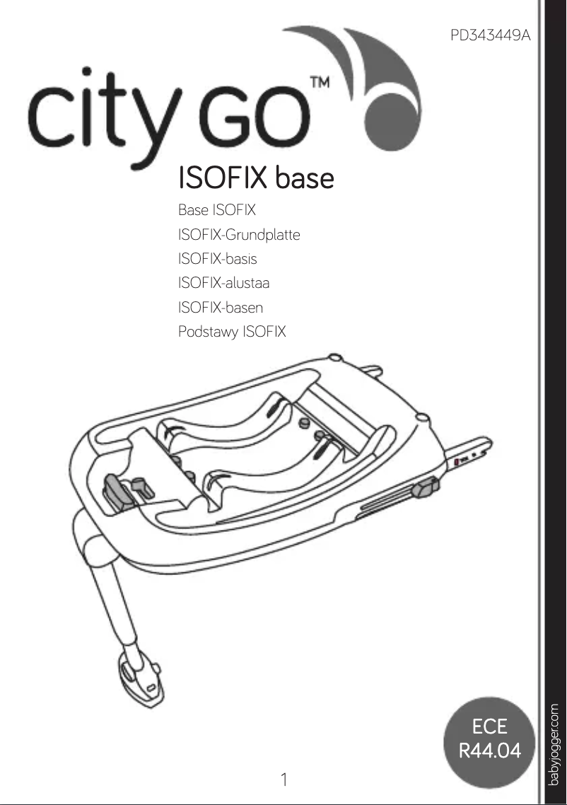 Page n°1 - Manuel utilisateur Baby Jogger ISOFIX