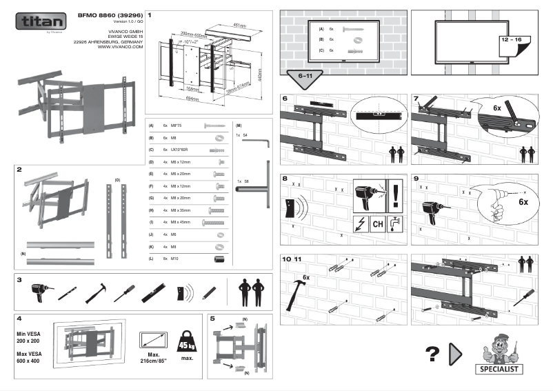 Page 1 de la notice Manuel utilisateur Titan BFMO 8860