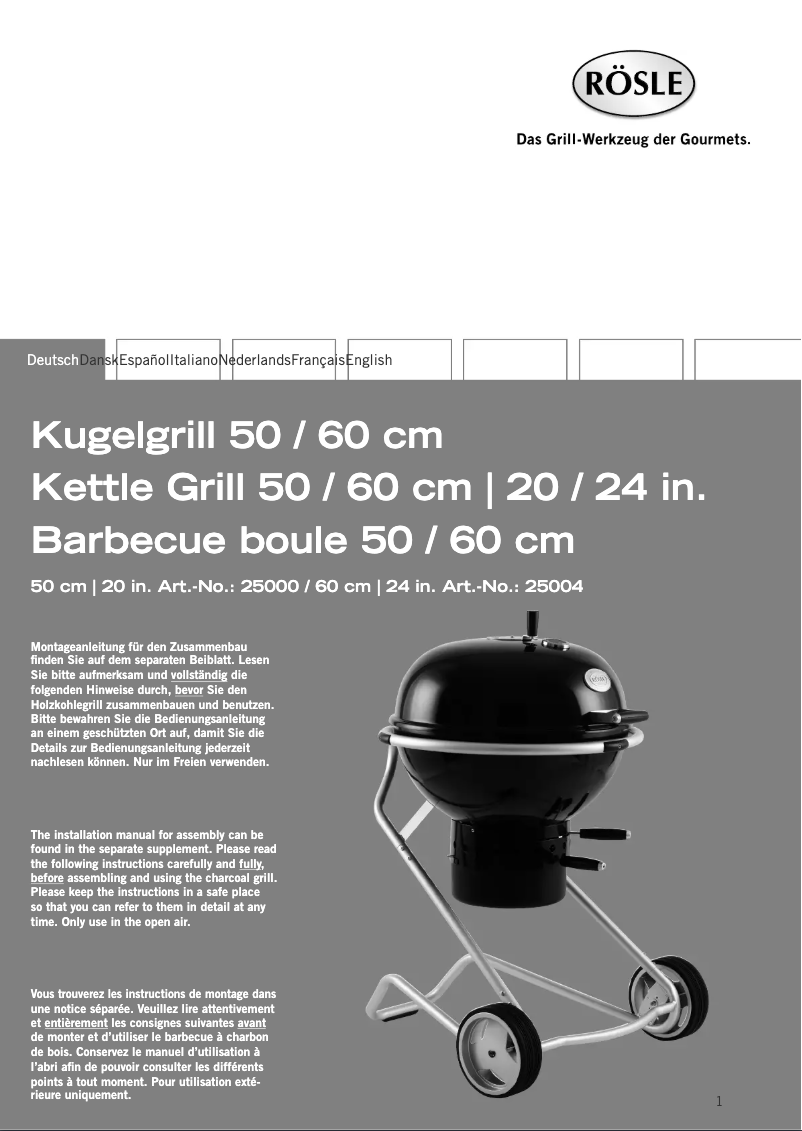 Image de la première page du manuel de l'appareil Kogelbarbecue