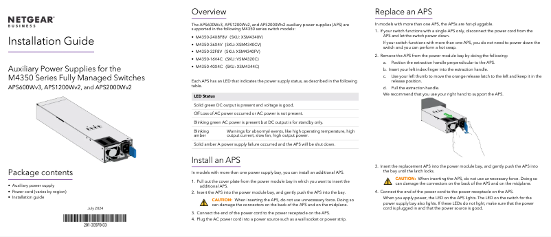 Page 1 de la notice Guide d'installation Netgear APS1200Wv2