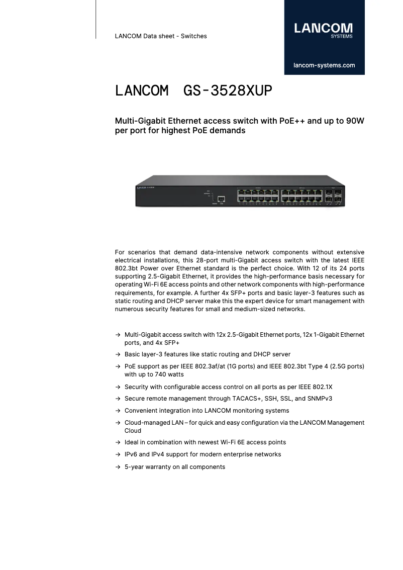Image de la première page du manuel de l'appareil GS-3528XUP