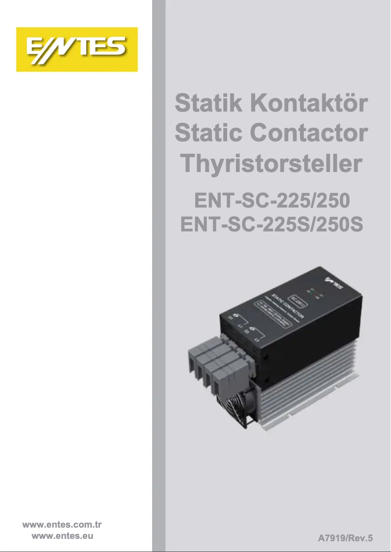 Image de la première page du manuel de l'appareil ENT-SC-225