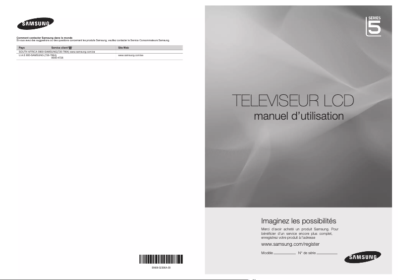 Page n°1 - Manuel utilisateur Samsung LE37B530P7W
