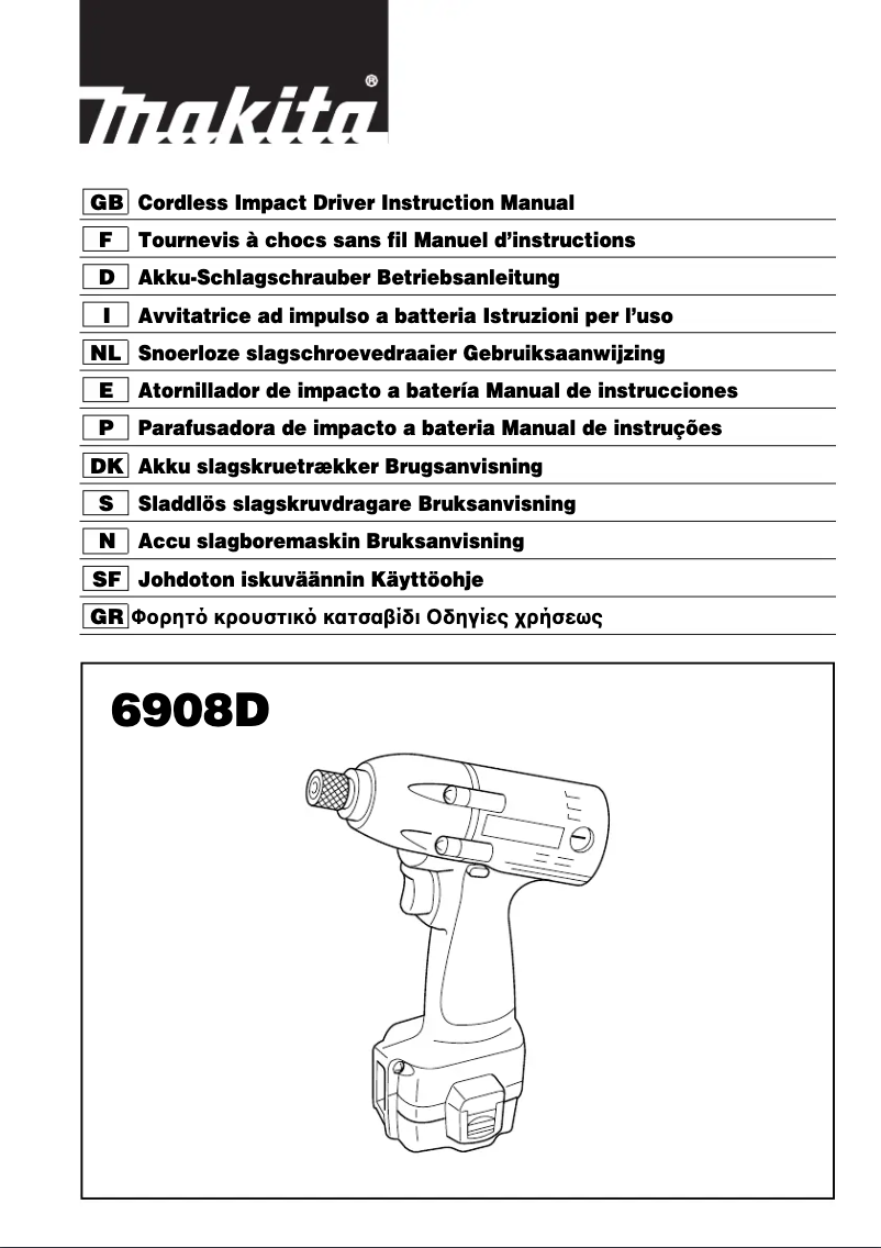 Page 1 de la notice Manuel utilisateur Makita 6908D