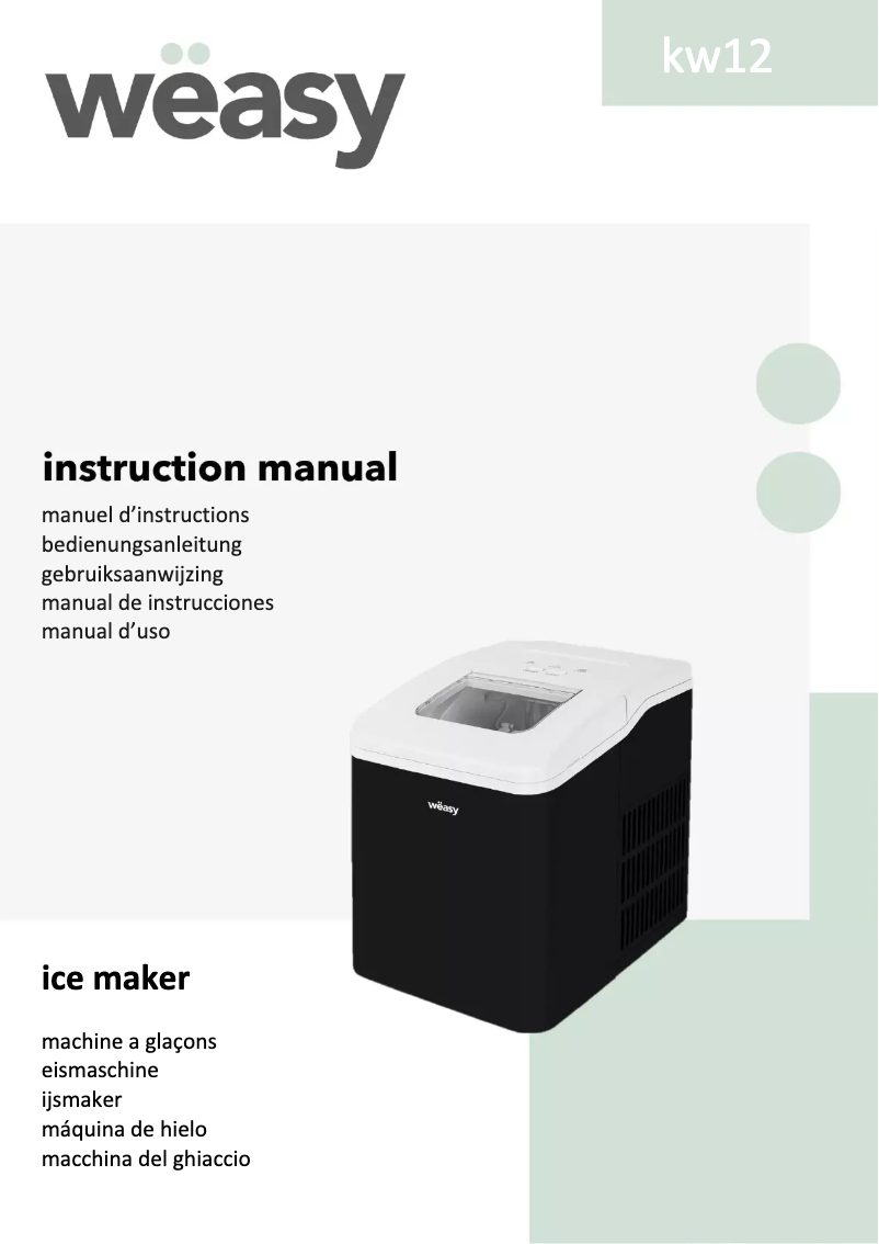 Image de la première page du manuel de l'appareil KW12