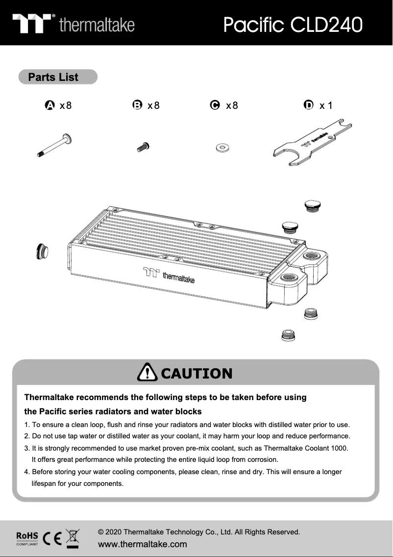Page 1 de la notice Manuel utilisateur Thermaltake Massive23 LX