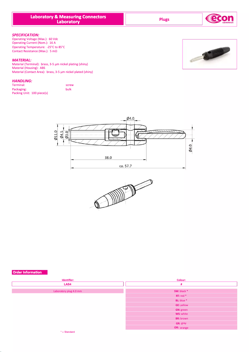 Image de la première page du manuel de l'appareil LAS4
