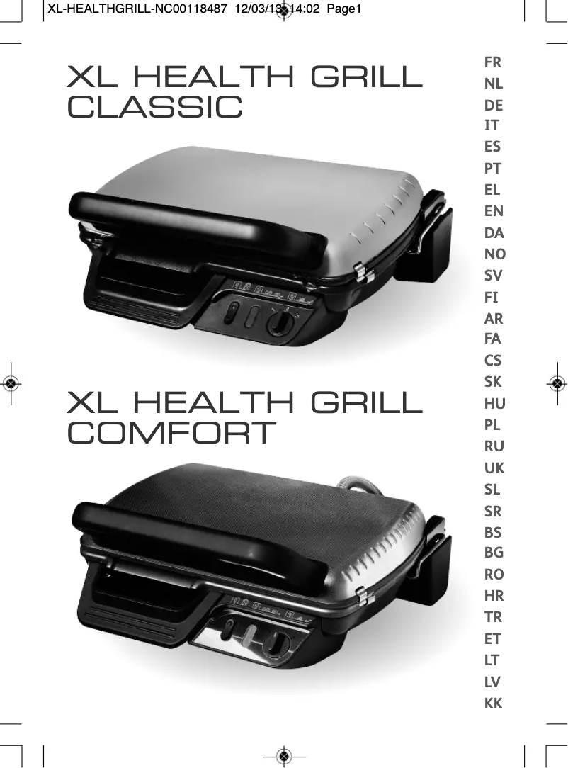 Page 1 de la notice Manuel utilisateur Rowenta MGR Classic GR600012