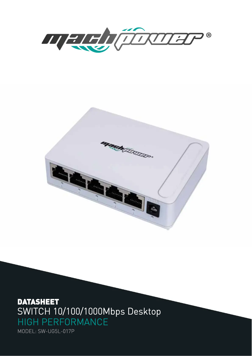 Page 1 de la notice Manuel utilisateur Mach Power SW-UG5L-017P