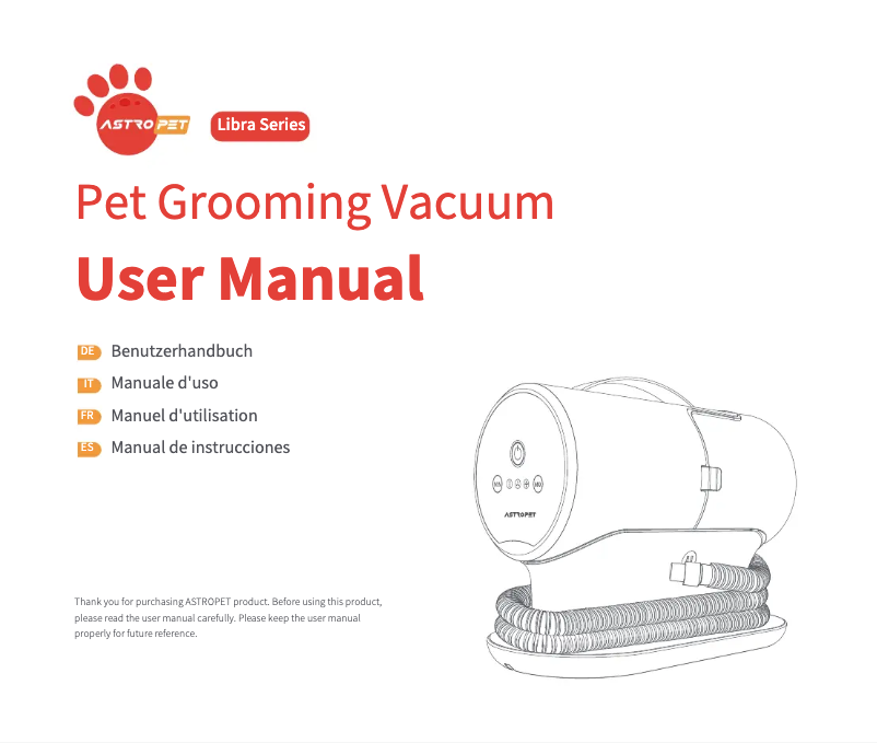 Image de la première page du manuel de l'appareil Libra Series