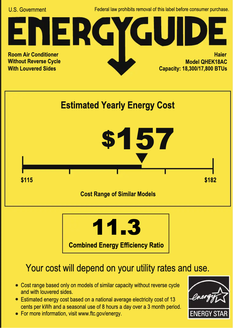 Image de la première page du manuel de l'appareil QHEK18AC