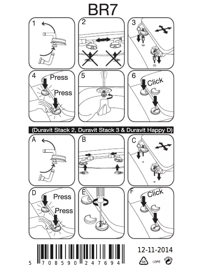 Page 1 de la notice Manuel utilisateur Pressalit Objecta D