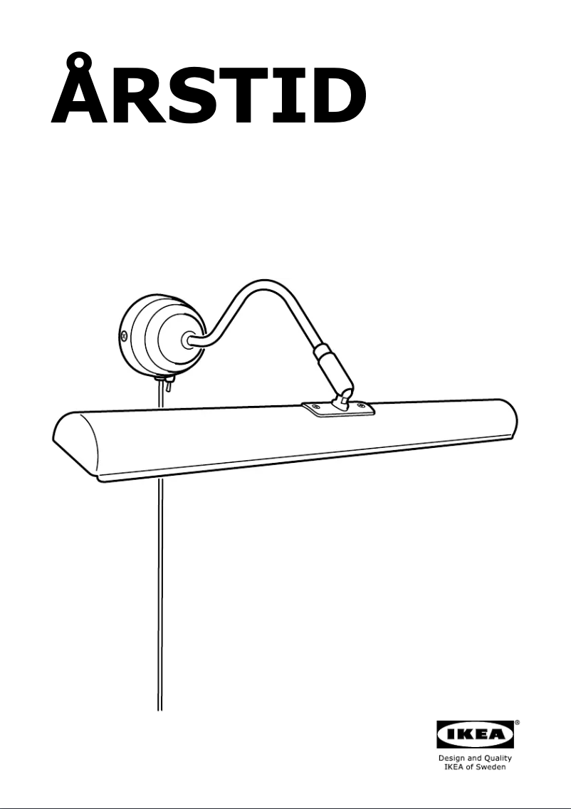 Page 1 de la notice Instructions / montage Ikea ARSTID