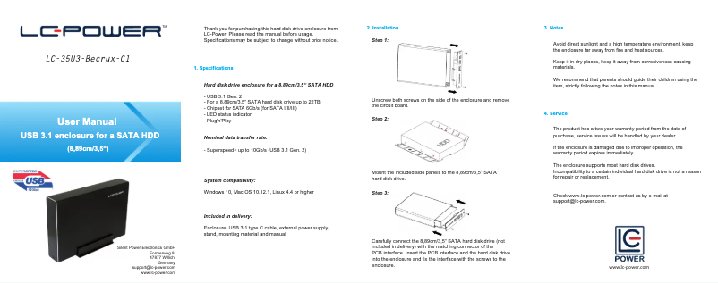 Image de la première page du manuel de l'appareil LC-35U3-Becrux-C1
