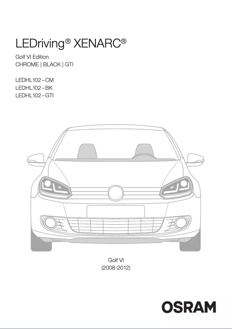 Image de la première page du manuel de l'appareil LEDriving LEDHL102-BK