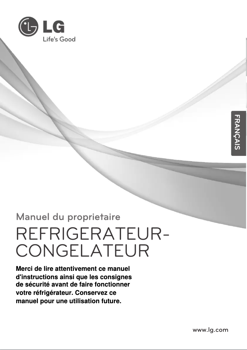 Page 1 de la notice Manuel utilisateur LG GN-Y331SH