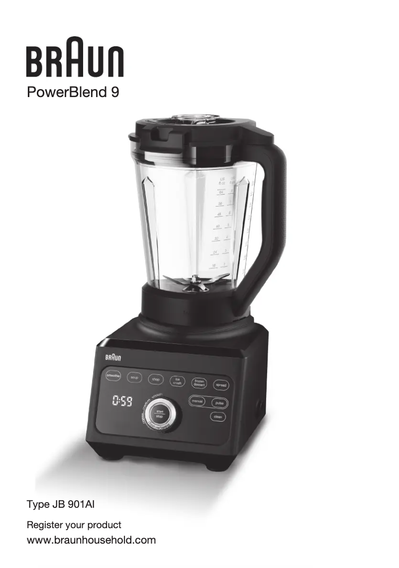 Página 1 del manual Manual de usuario Braun PowerBlend 9 JB901A