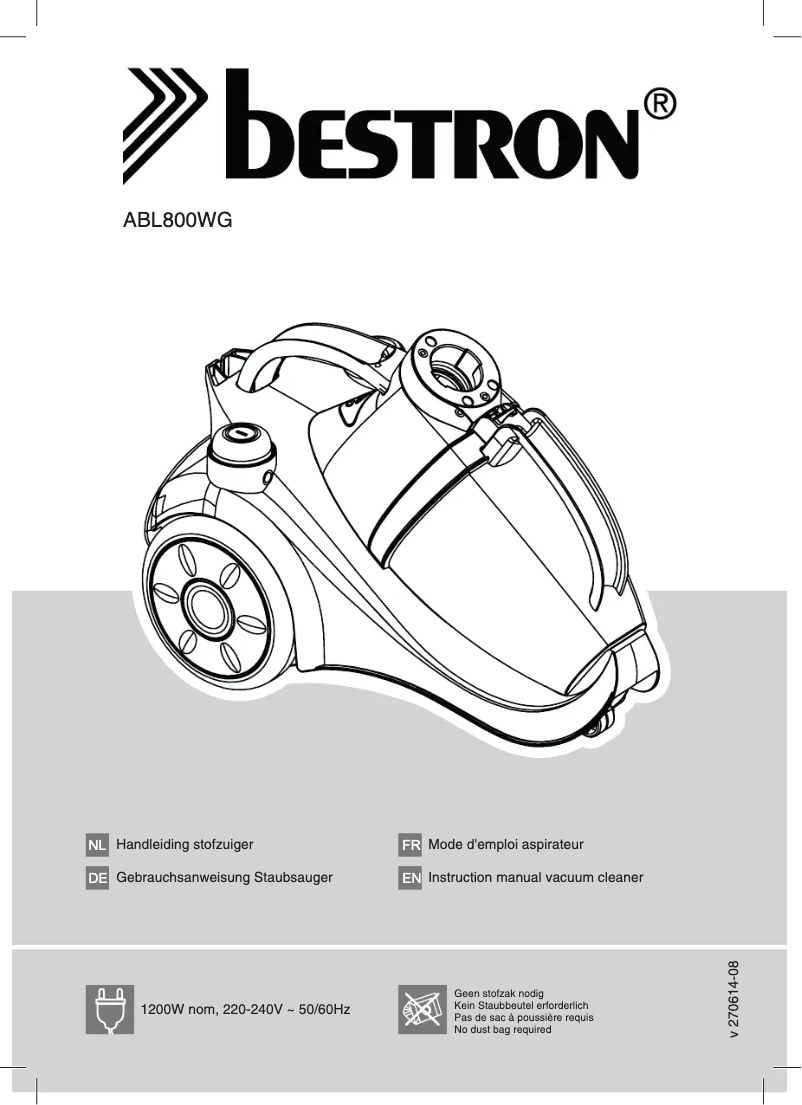 Image de la première page du manuel de l'appareil Puro ABL800WG