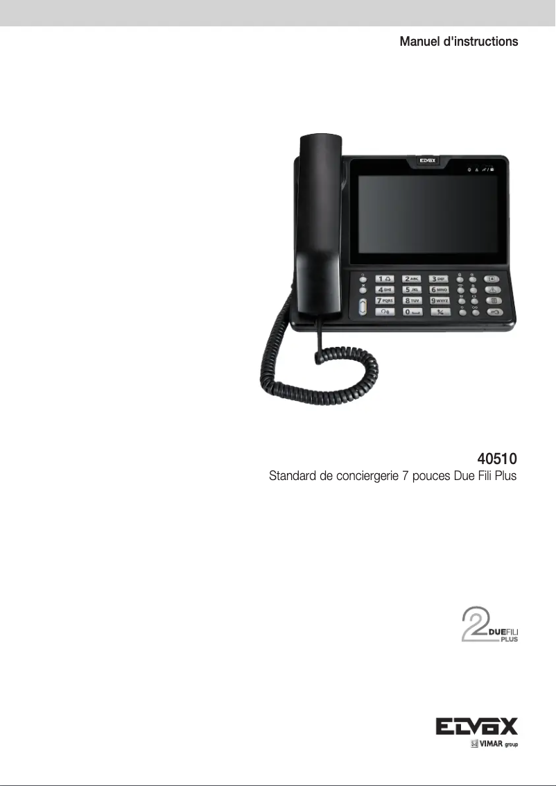 Image de la première page du manuel de l'appareil ELVOX 40510