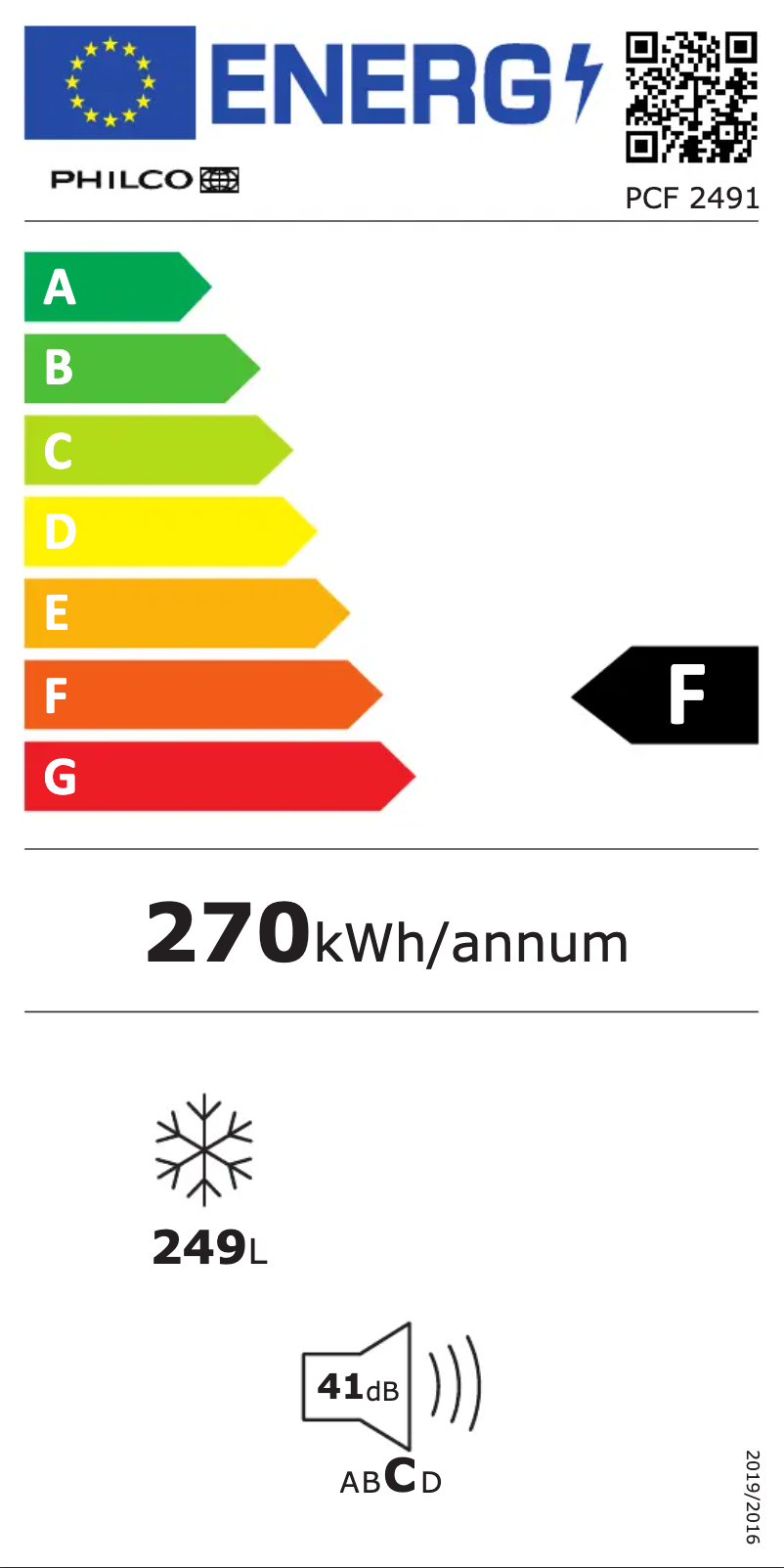Page 1 de la notice Manuel utilisateur Philco PCF 2491