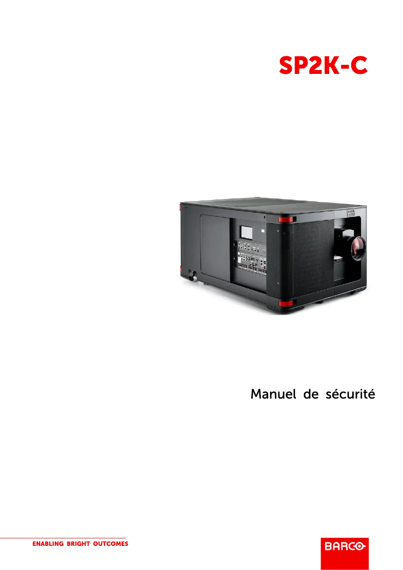 Page 1 de la notice Manuel utilisateur Barco SP2K-20