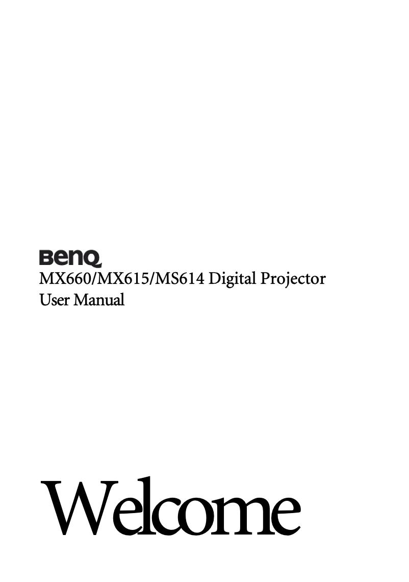 Page n°1 - Manuel utilisateur BenQ MX660P