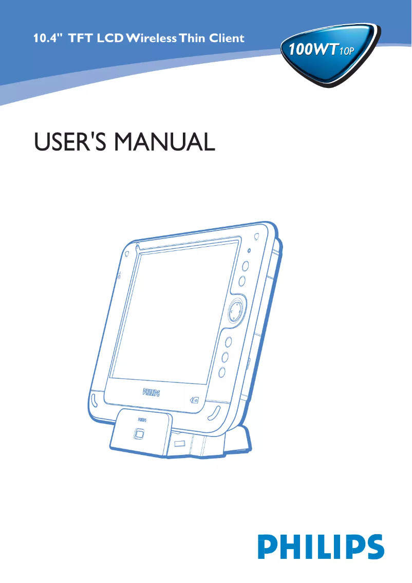 Page n°1 - Manuel utilisateur Philips 100WT10P