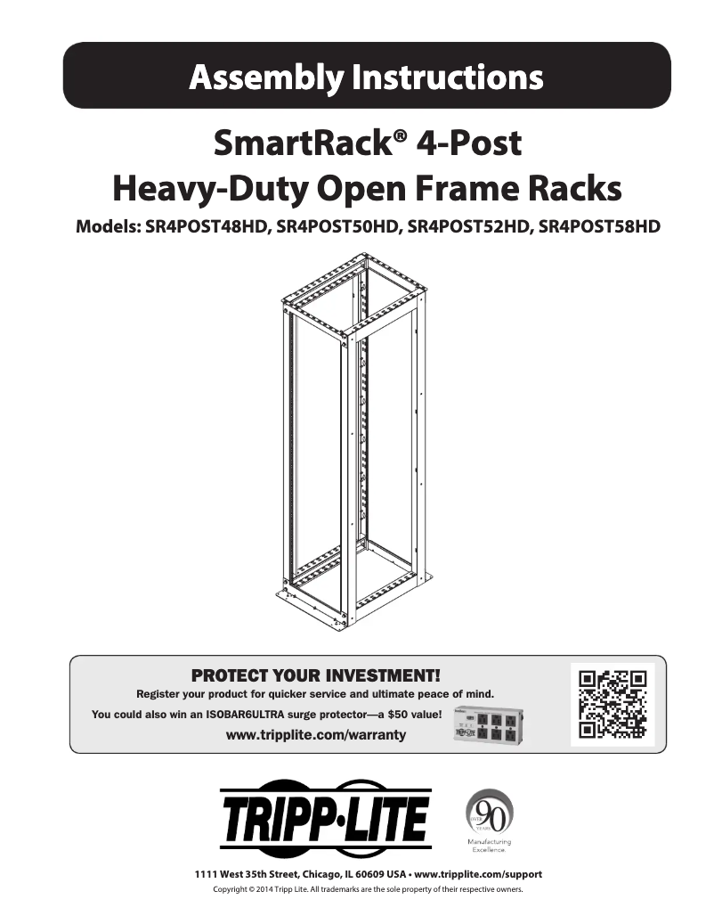 Page n°1 - Manuel utilisateur Tripp Lite SmartRack SR4POST52HD