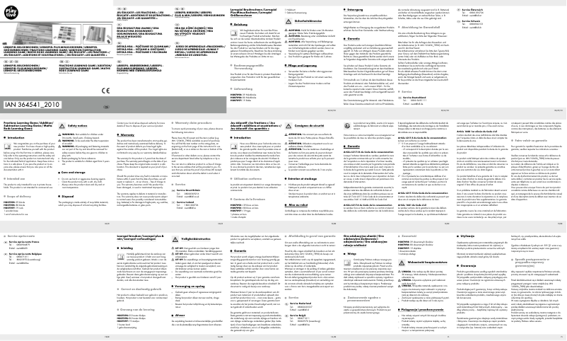 Page 1 de la notice Manuel utilisateur Playtive HG07094