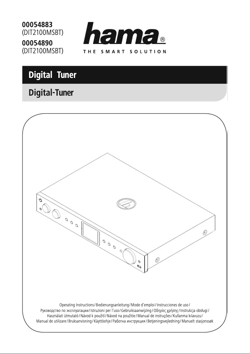 Page n°1 - Manuel utilisateur Hama DIT2100MSBT