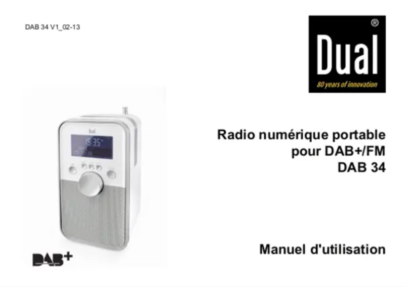 Image de la première page du manuel de l'appareil DAB 34