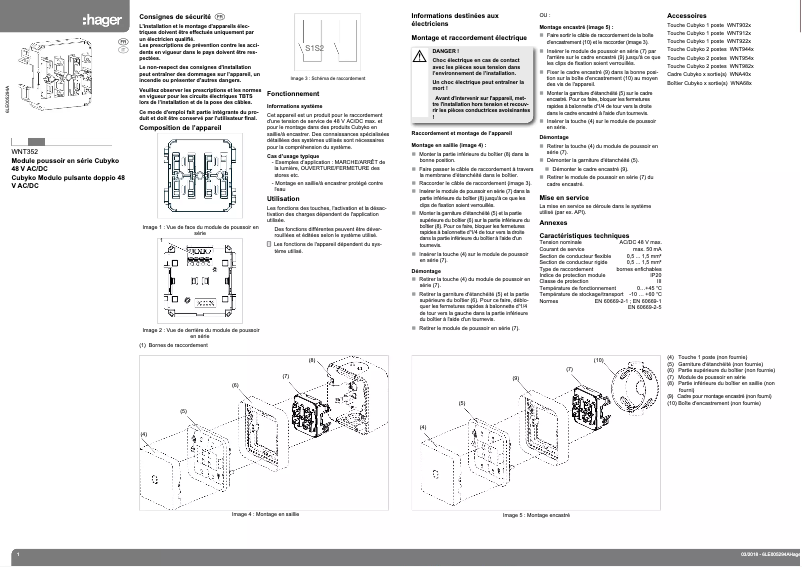 Image de la première page du manuel de l'appareil WNT352
