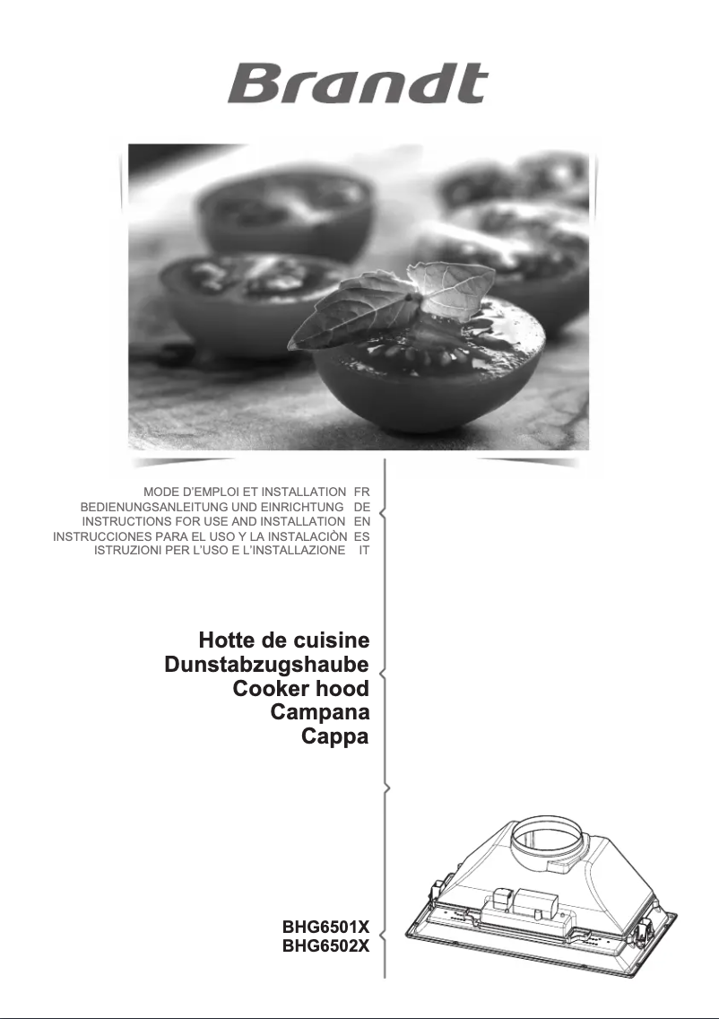 Page n°1 - Manuel utilisateur Brandt BHG6502X