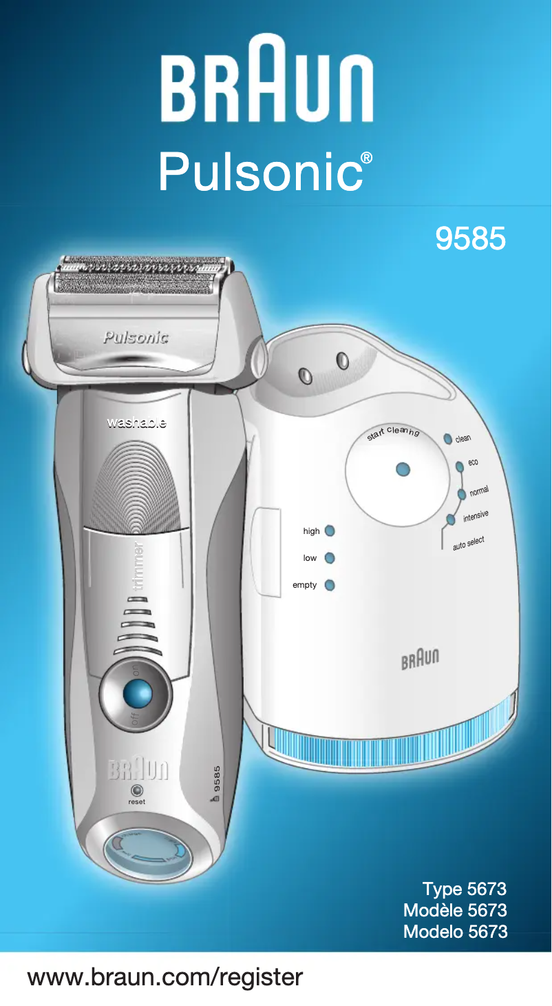 Page 1 de la notice Manuel utilisateur Braun Pulsonic