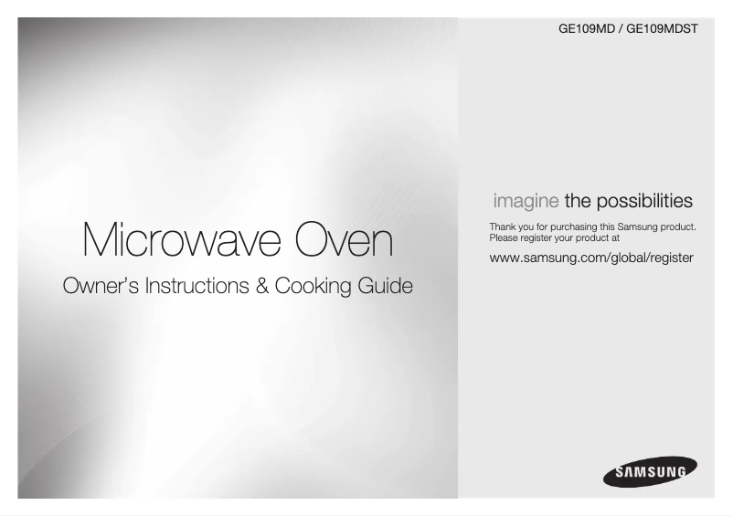 Page 1 de la notice Manuel utilisateur Samsung GE109MDST