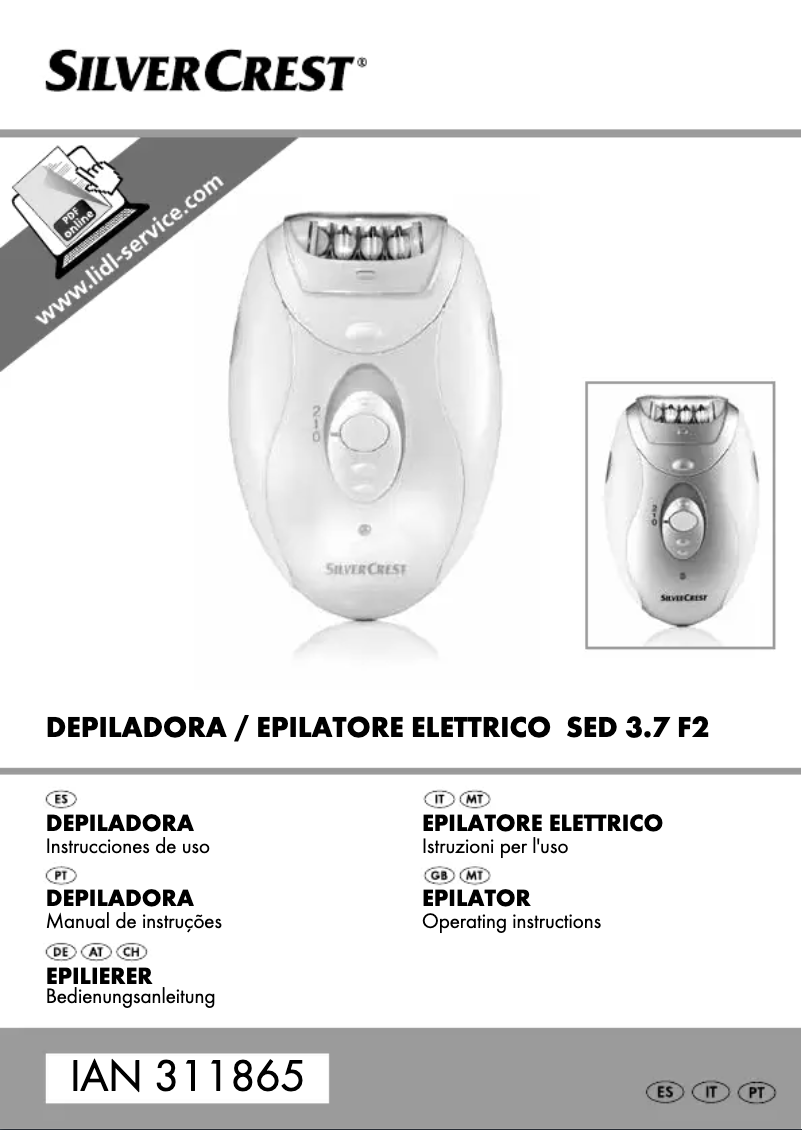 Page n°1 - Manuel utilisateur SilverCrest SED 3.7 F2