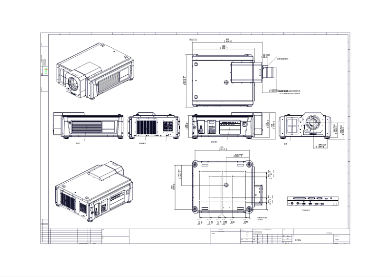Page 1 de la notice Dessin technique NEC PH1201QL