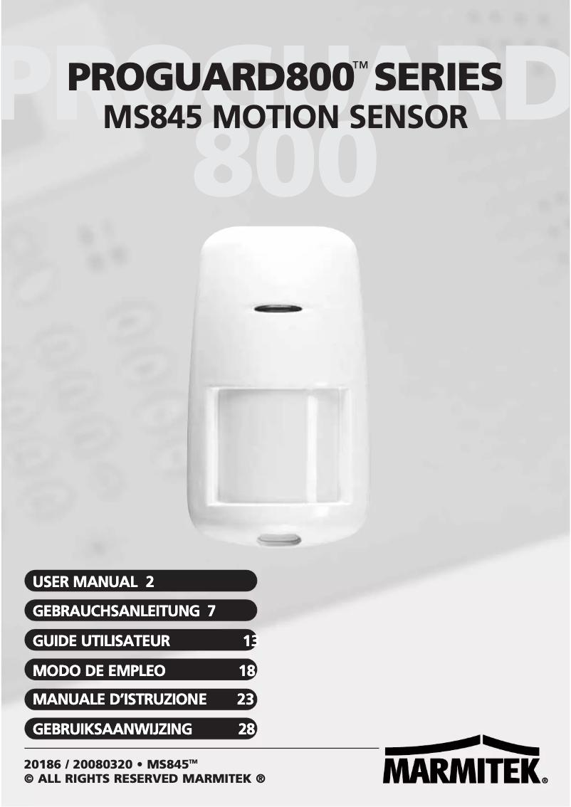 Página 1 del manual Manual de usuario Marmitek MS845