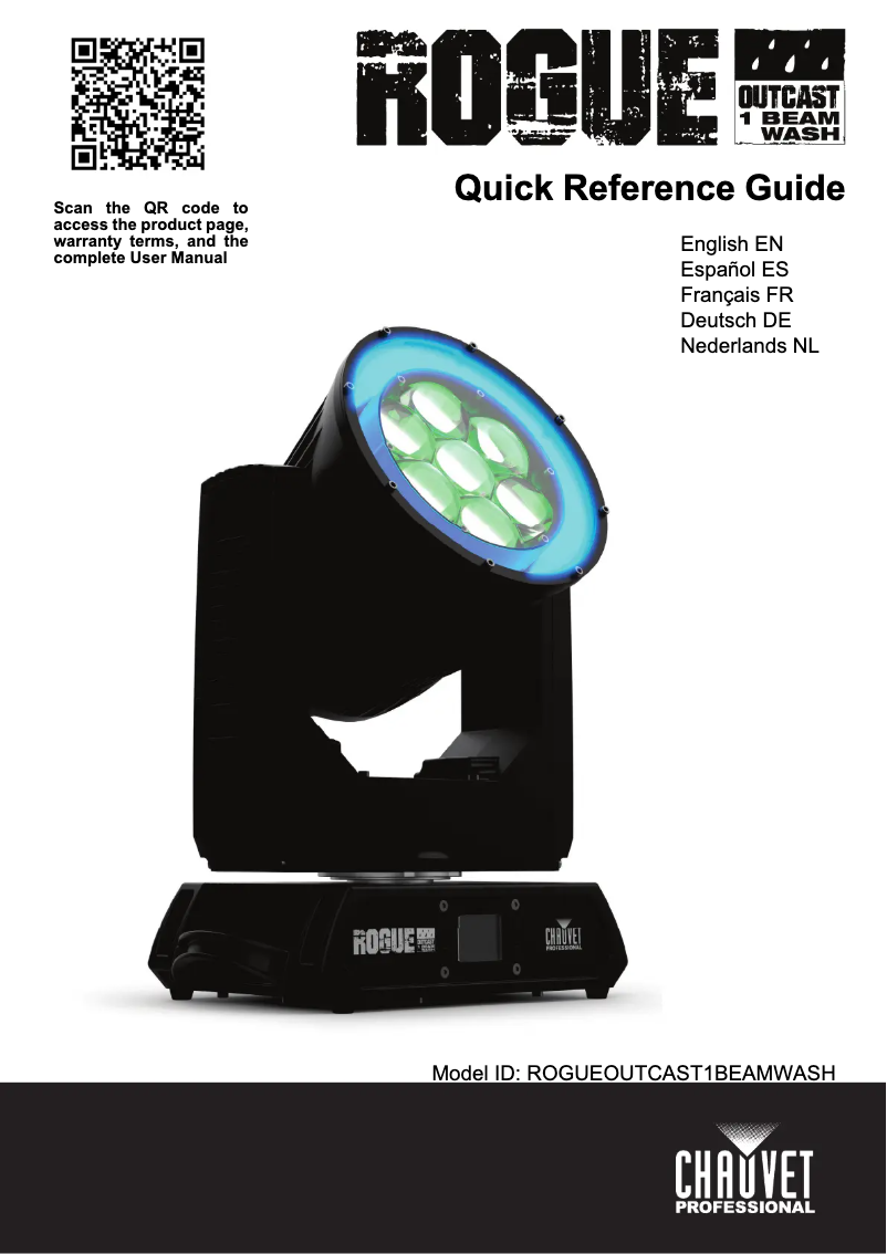 Page 1 de la notice Manuel utilisateur Chauvet Rogue Outcast 1 BeamWash