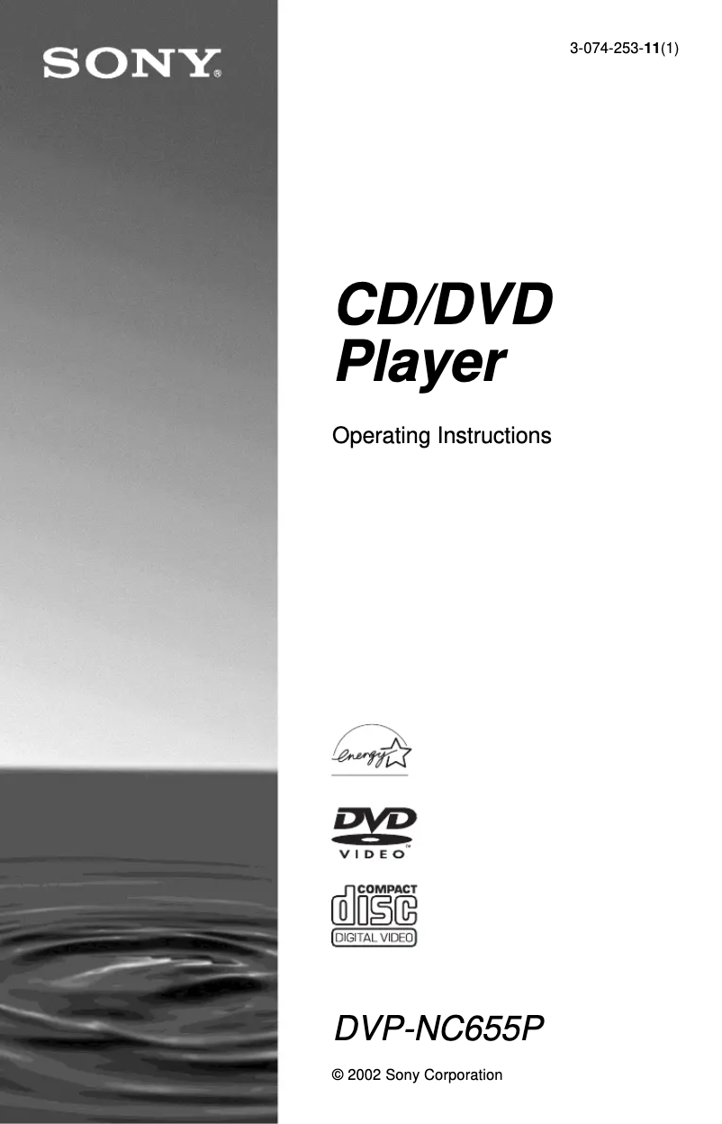 Page 1 de la notice Manuel utilisateur Sony DVP-NC655P