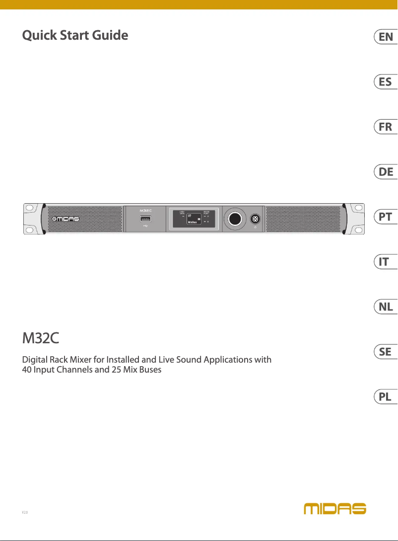 Page n°1 - Guide de démarrage rapide Midas M32C